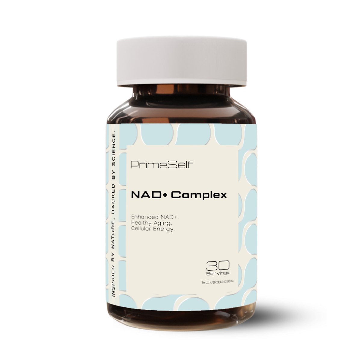 Bottle of PrimeSelf NAD+ Complex on a white background