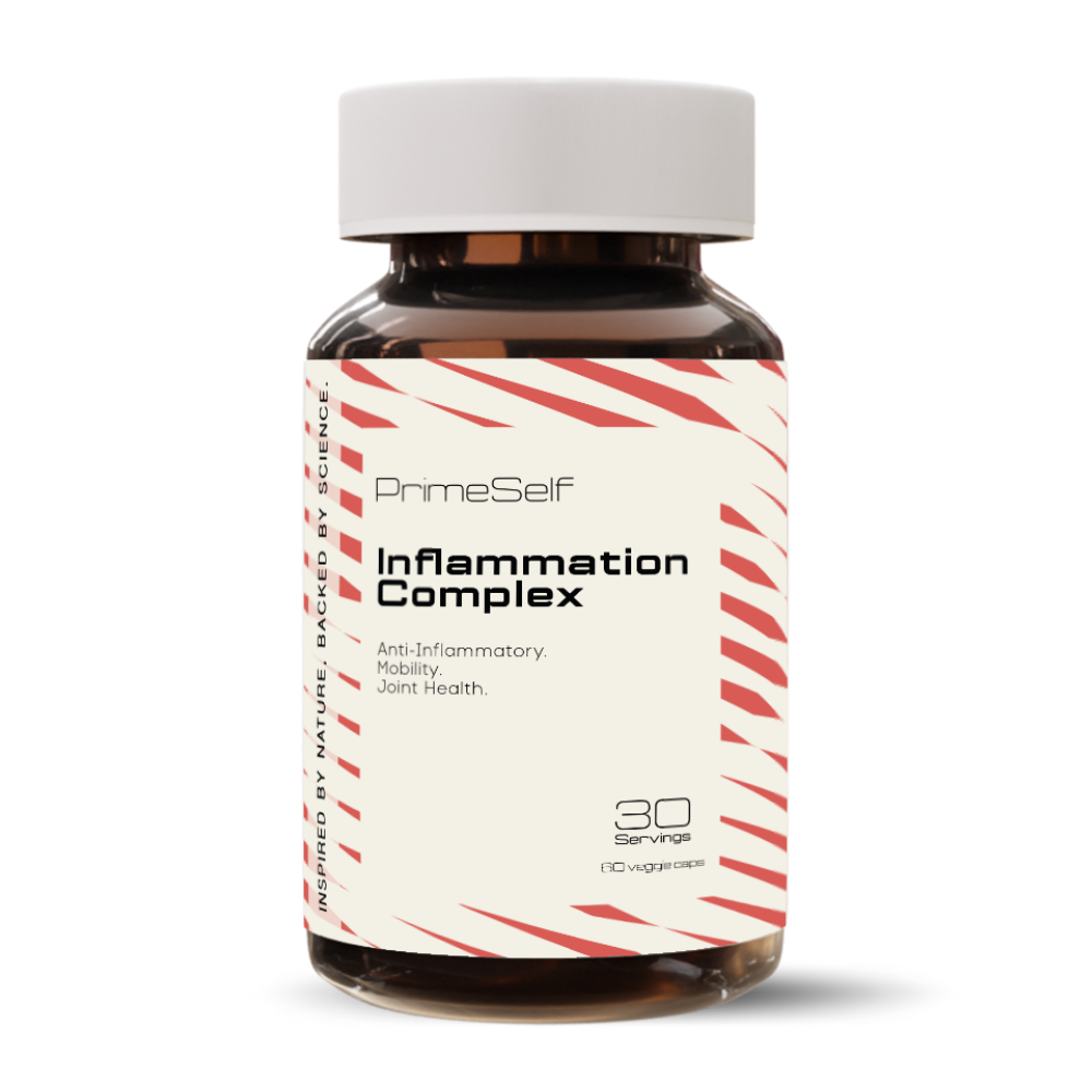 Bottle of PrimeSelf Inflammation Complex on a white background