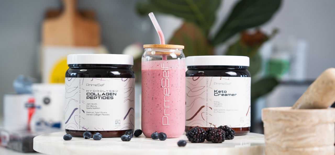 Collagen berry glow smoothie recipe - PrimeSelf blog
