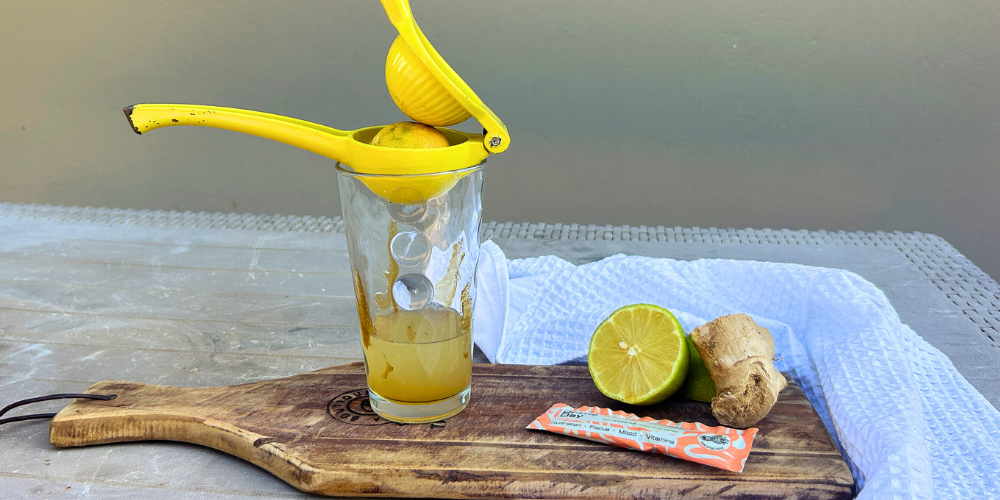 Ginger lemon mocktail recipe - PrimeSelf blog