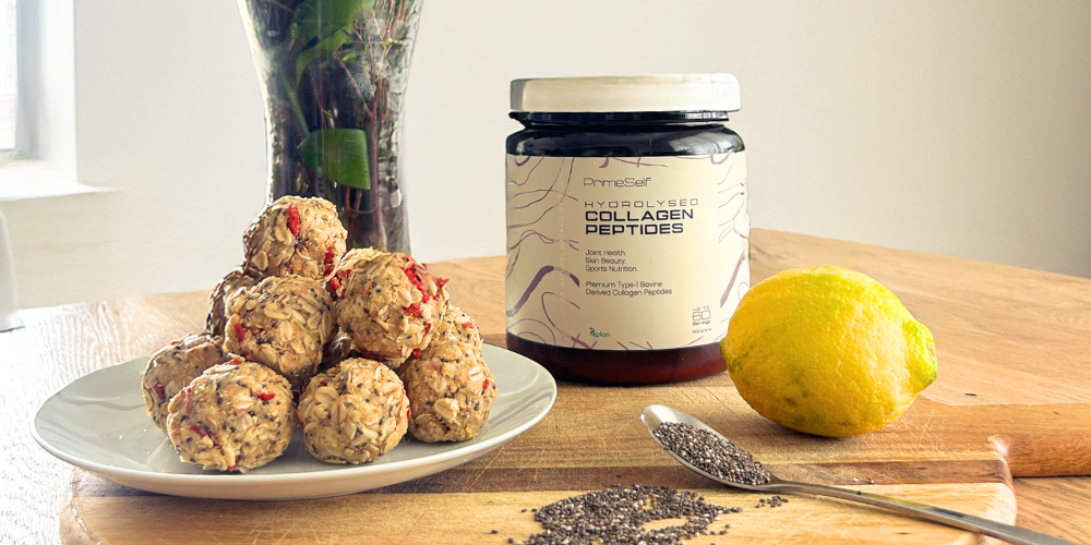 Lemon-chia glow balls recipe - PrimeSelf blog