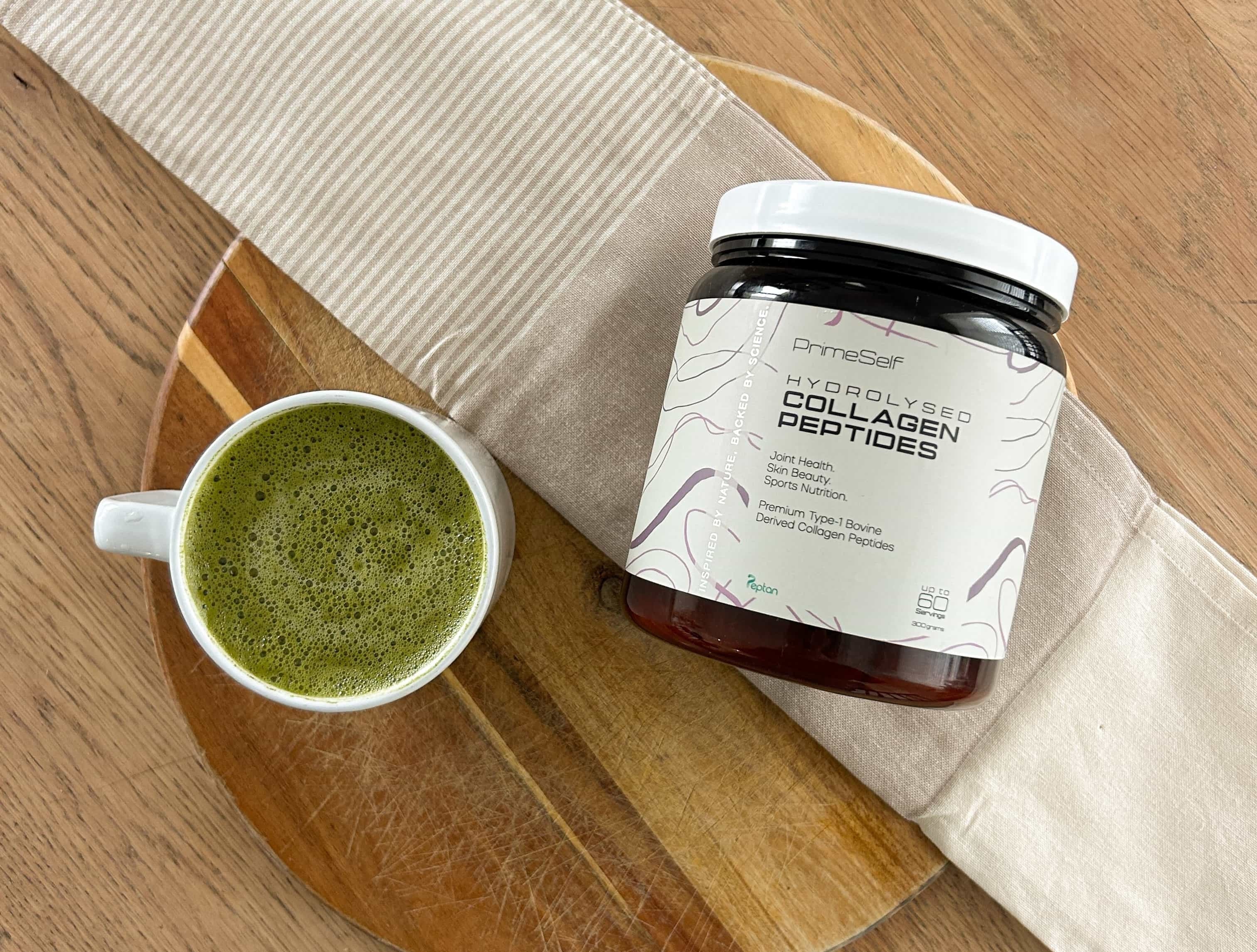 Matcha collagen latte recipe - PrimeSelf blog