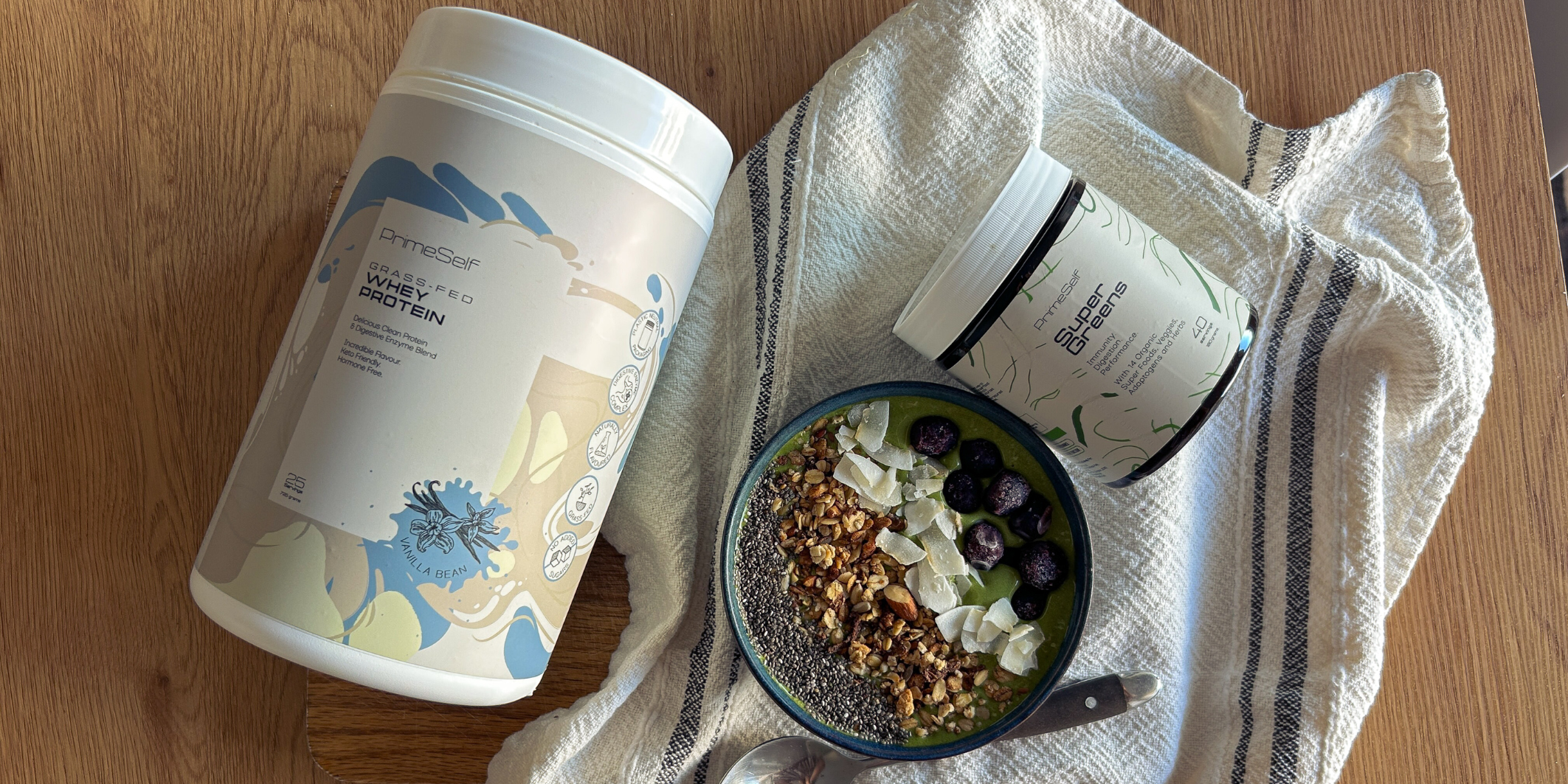 Green glow smoothie bowl recipe - PrimeSelf blog