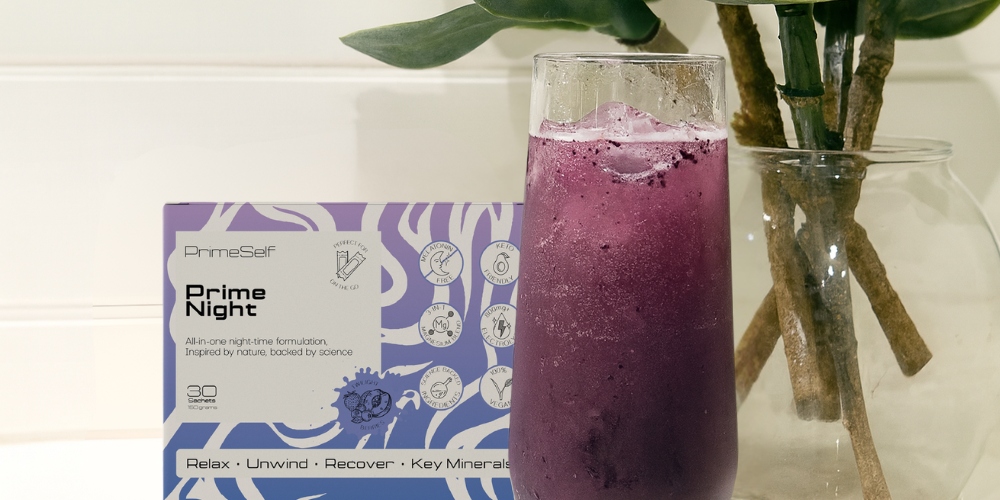 Bedtime blueberry spritz recipe with Prime Night - PrimeSelf blog