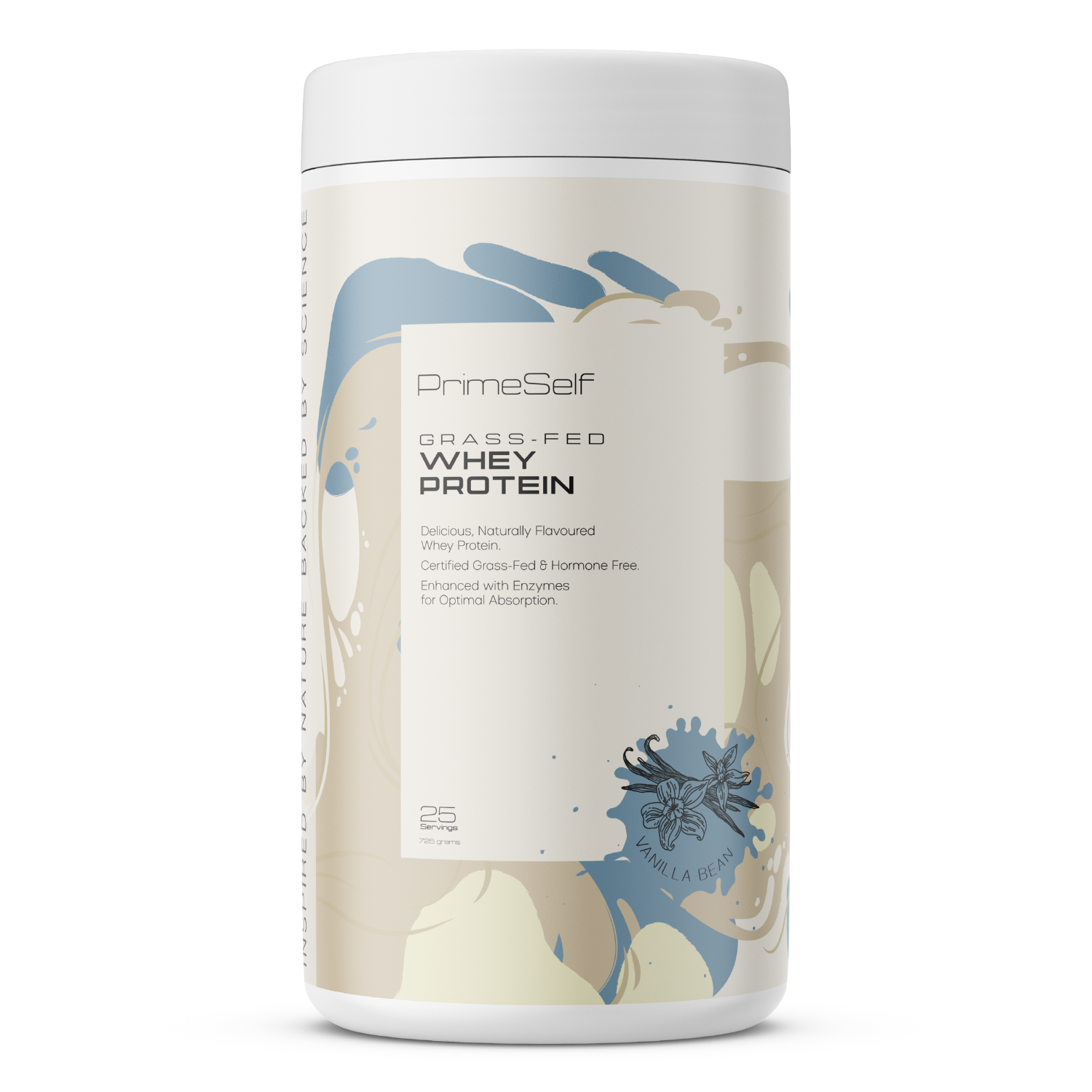 Grass-Fed Whey Protein - chocolate flavour product view - PrimeSelf