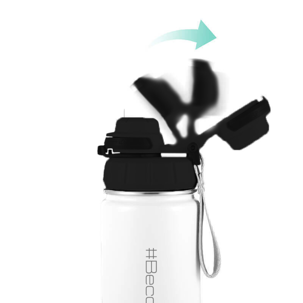 PrimeSelf Double-Wall Stainless Steel Water Bottle - bottle lifestyle in-use view - PrimeSelf