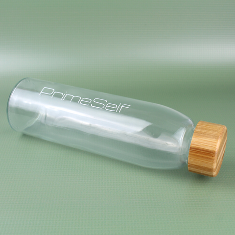 PrimeSelf Glass Water Bottle