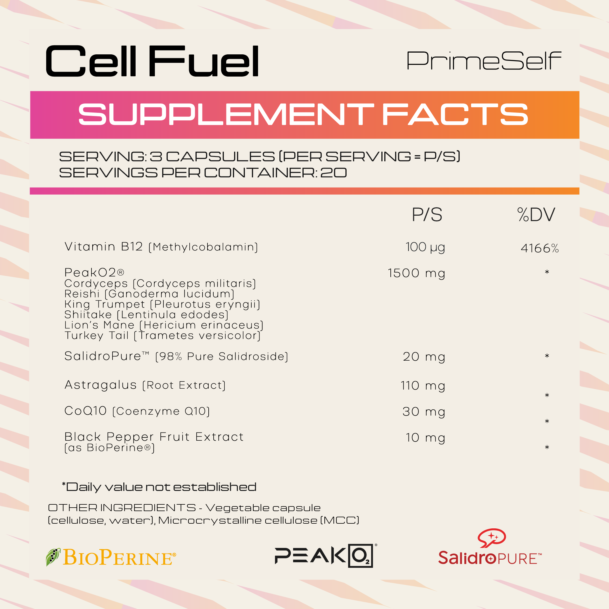 The Founder's Stack - founder's stack supplement detail view - PrimeSelf