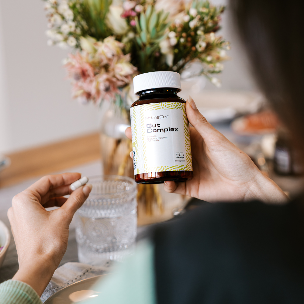 Gut Complex - probiotic and enzyme blend detail view - PrimeSelf