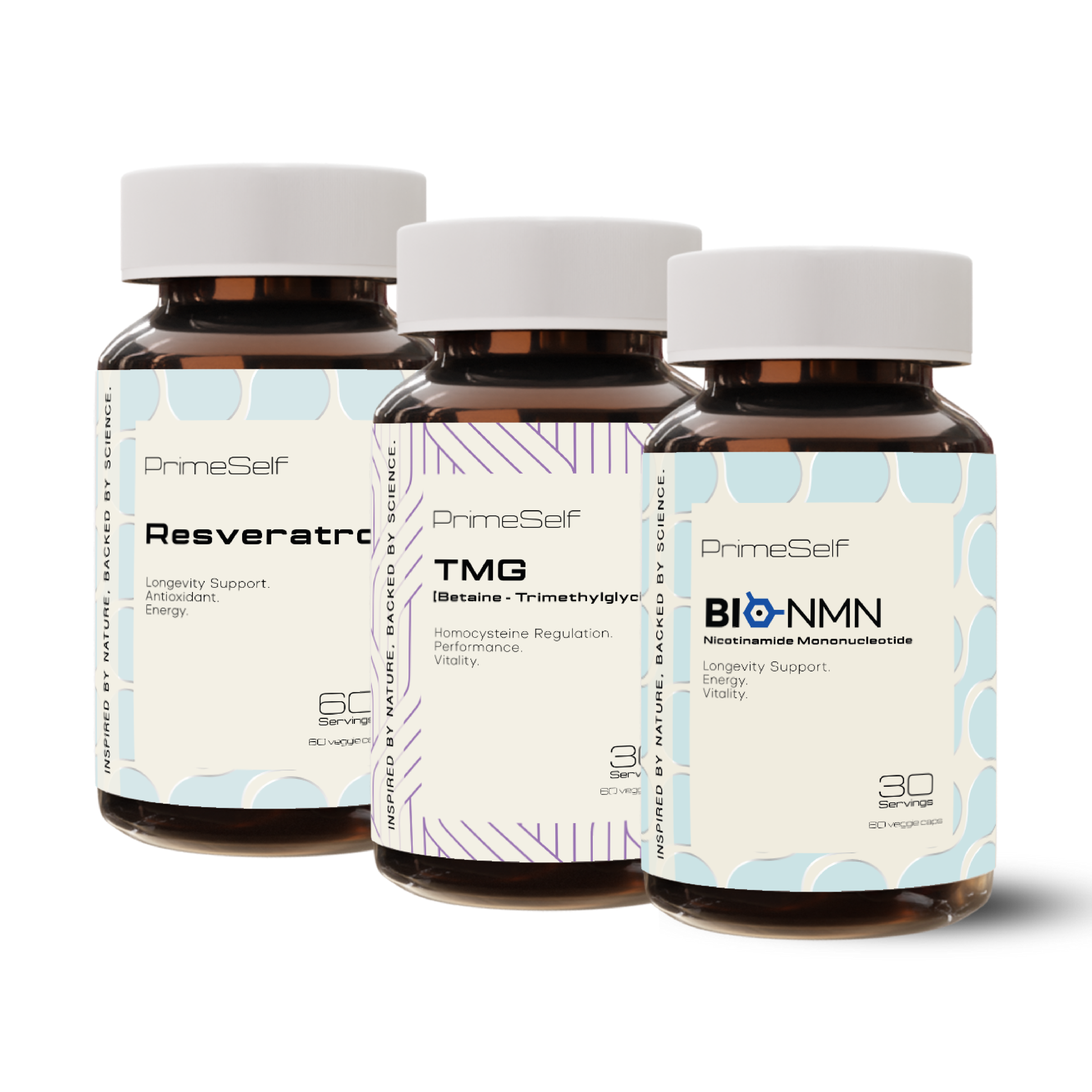 The Longevity Bundle - front view anti-ageing longevity supplement stack - PrimeSelf