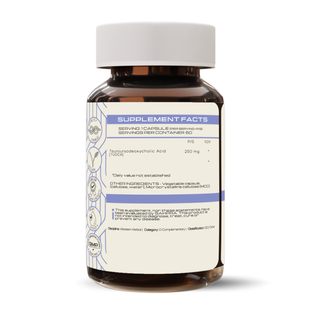 TUDCA - back label supplement facts - PrimeSelf