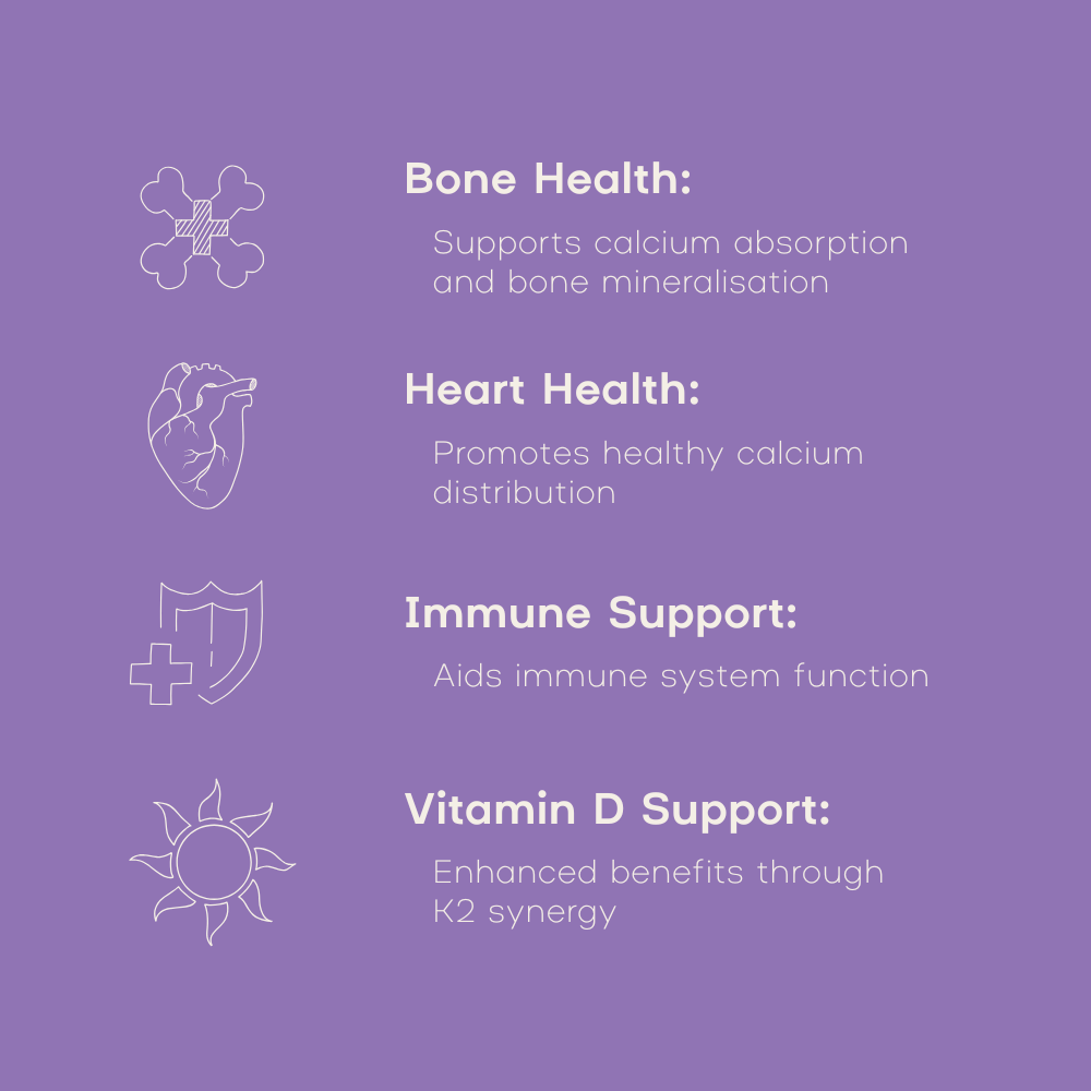 Vitamin D3/K2 Complex - bone health and immune benefits - PrimeSelf