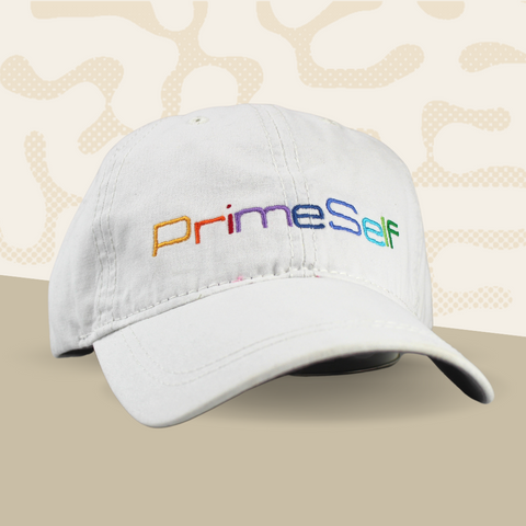 PrimeSelf White Canvas Cap