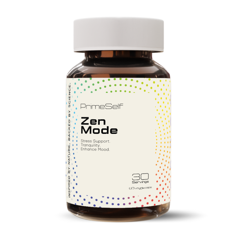 Zen Mode - front view stress relief and relaxation supplement - PrimeSelf