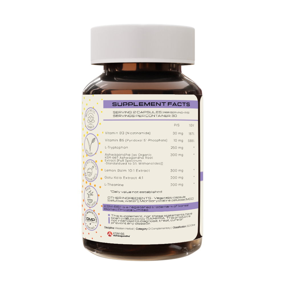 Zen Mode - back label supplement facts - PrimeSelf