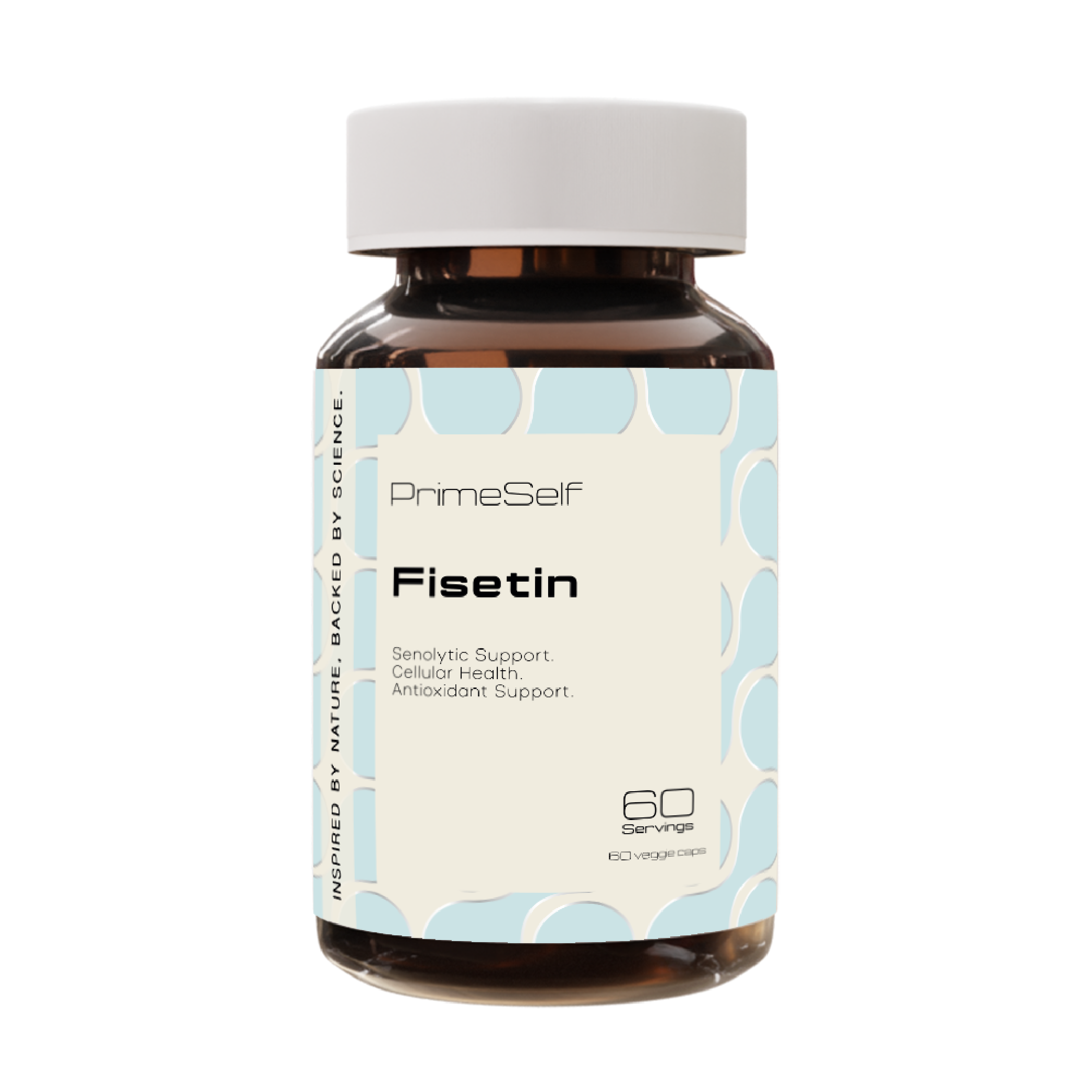 Fisetin - front view cellular senolytic and cognitive supplement - PrimeSelf