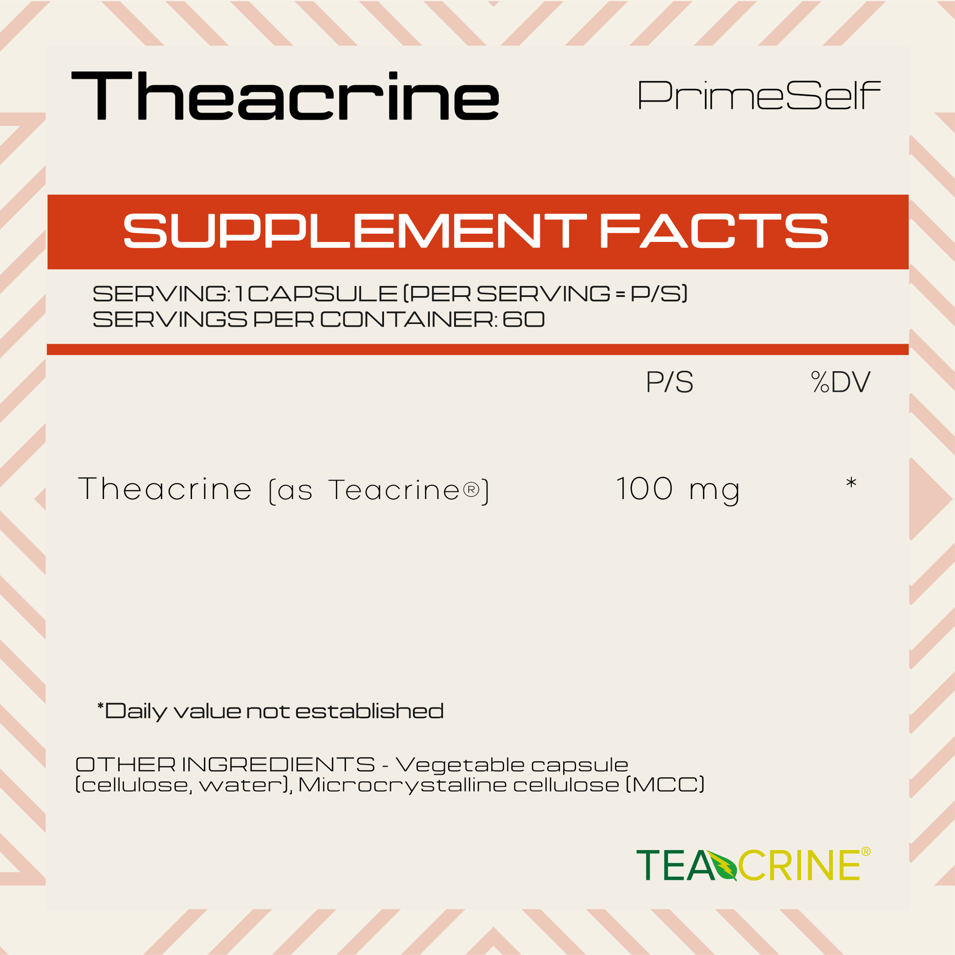 Theacrine (Teacrine) | Nootropics | PrimeSelf